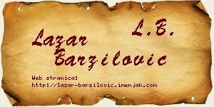 Lazar Barzilović vizit kartica